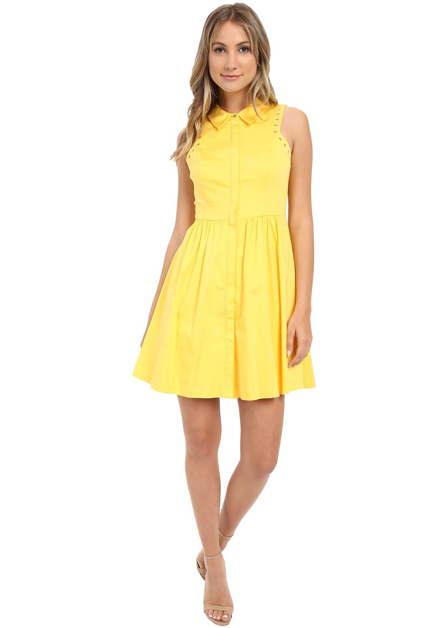 Rochie Jessica Simpson Cotton Satin Shirtdress Buttercup