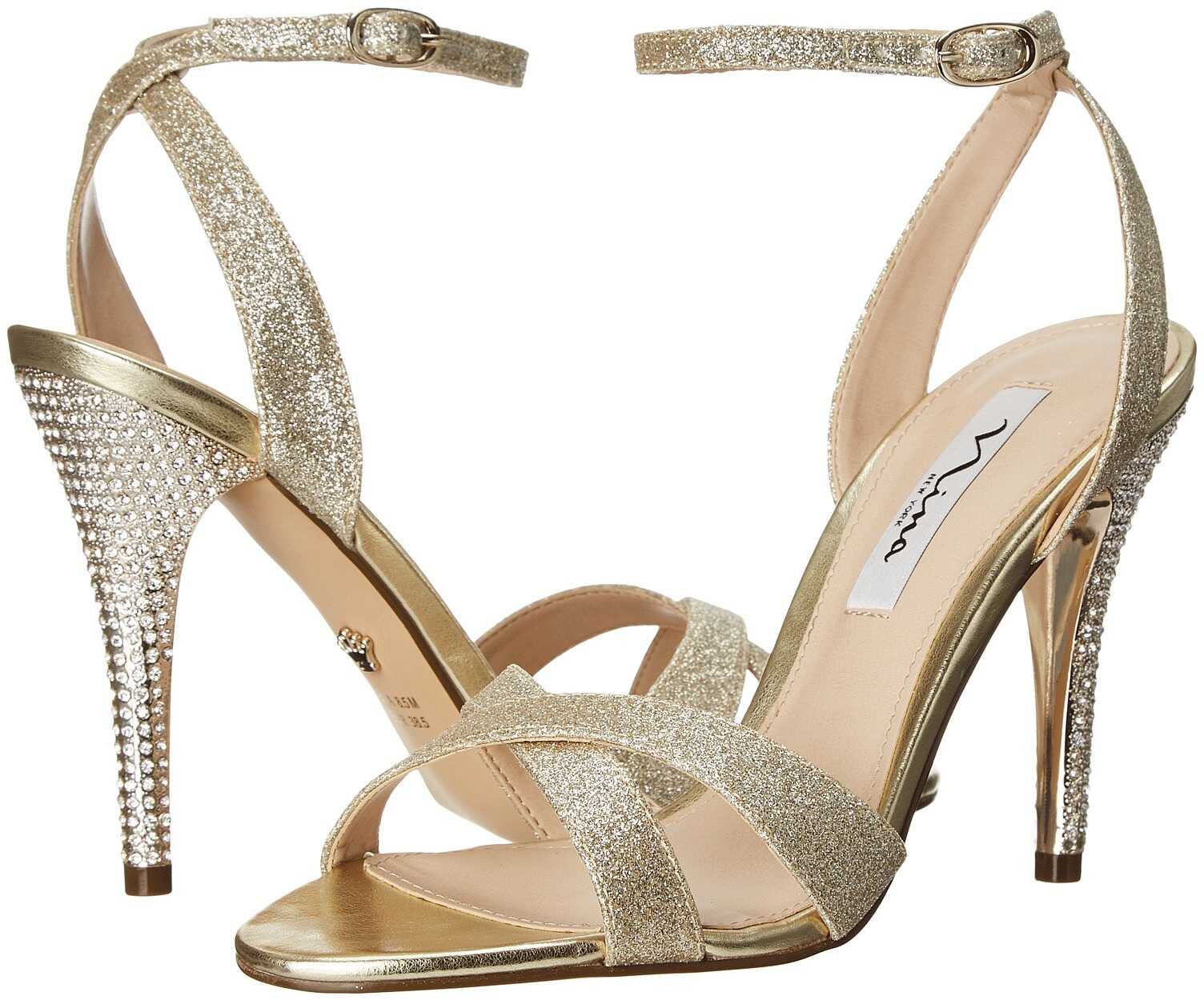 Sandala Nina Meryly Platino Glitter
