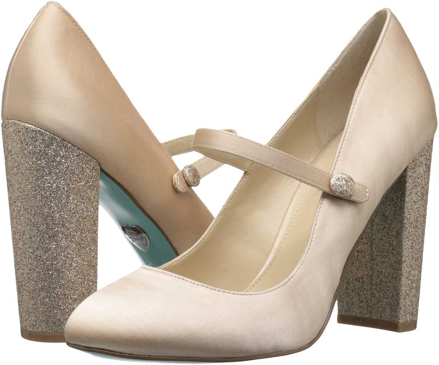 Pantof Blue by Betsey Johnson Kate Champagne Satin