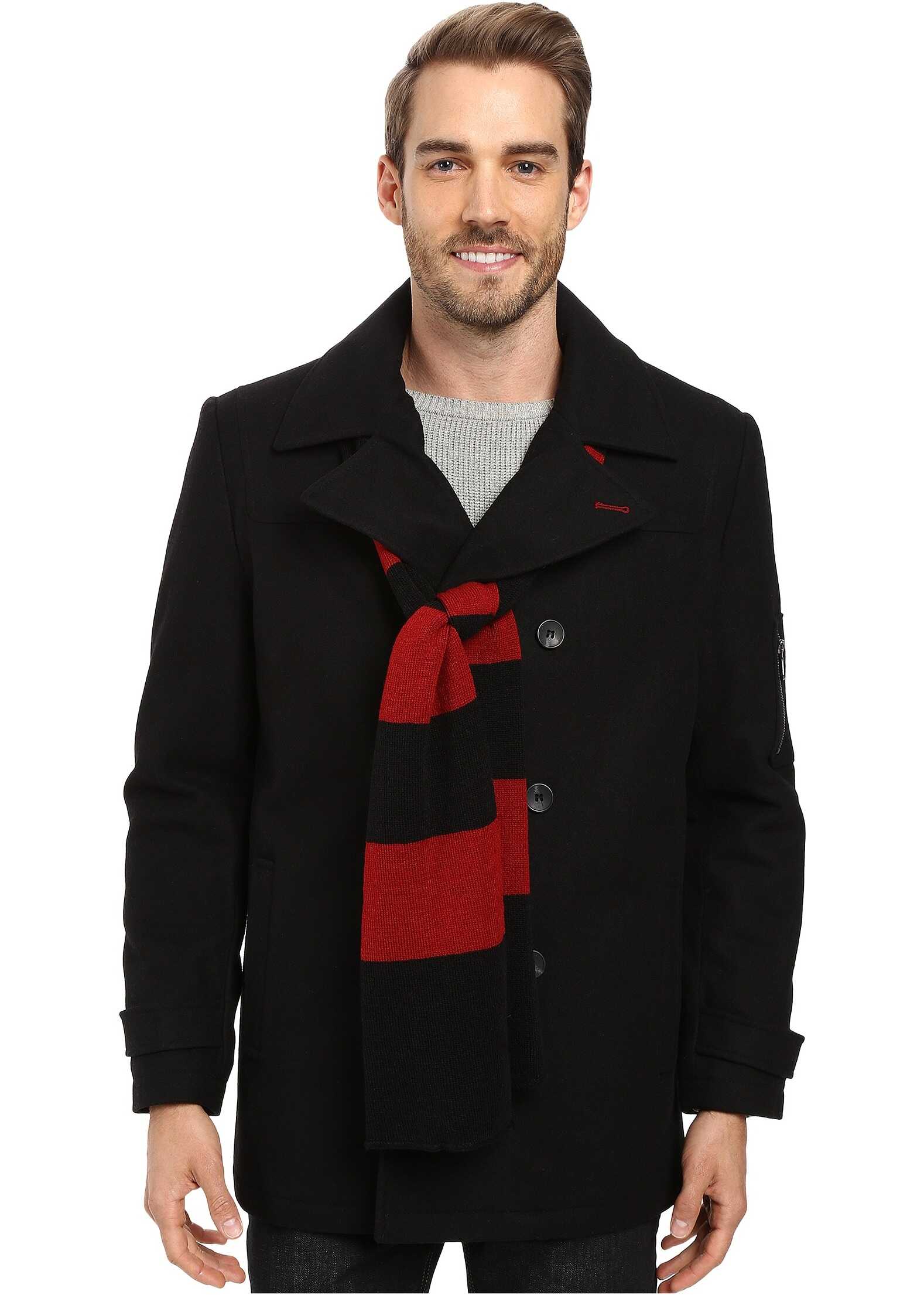 IZOD Wool Peacoat Black