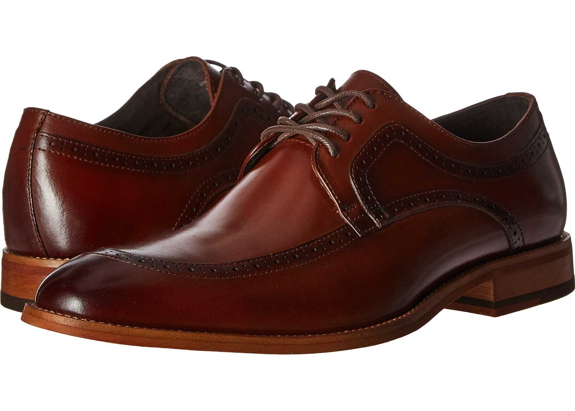 Stacy Adams Dwight Moc Toe Oxford Cognac