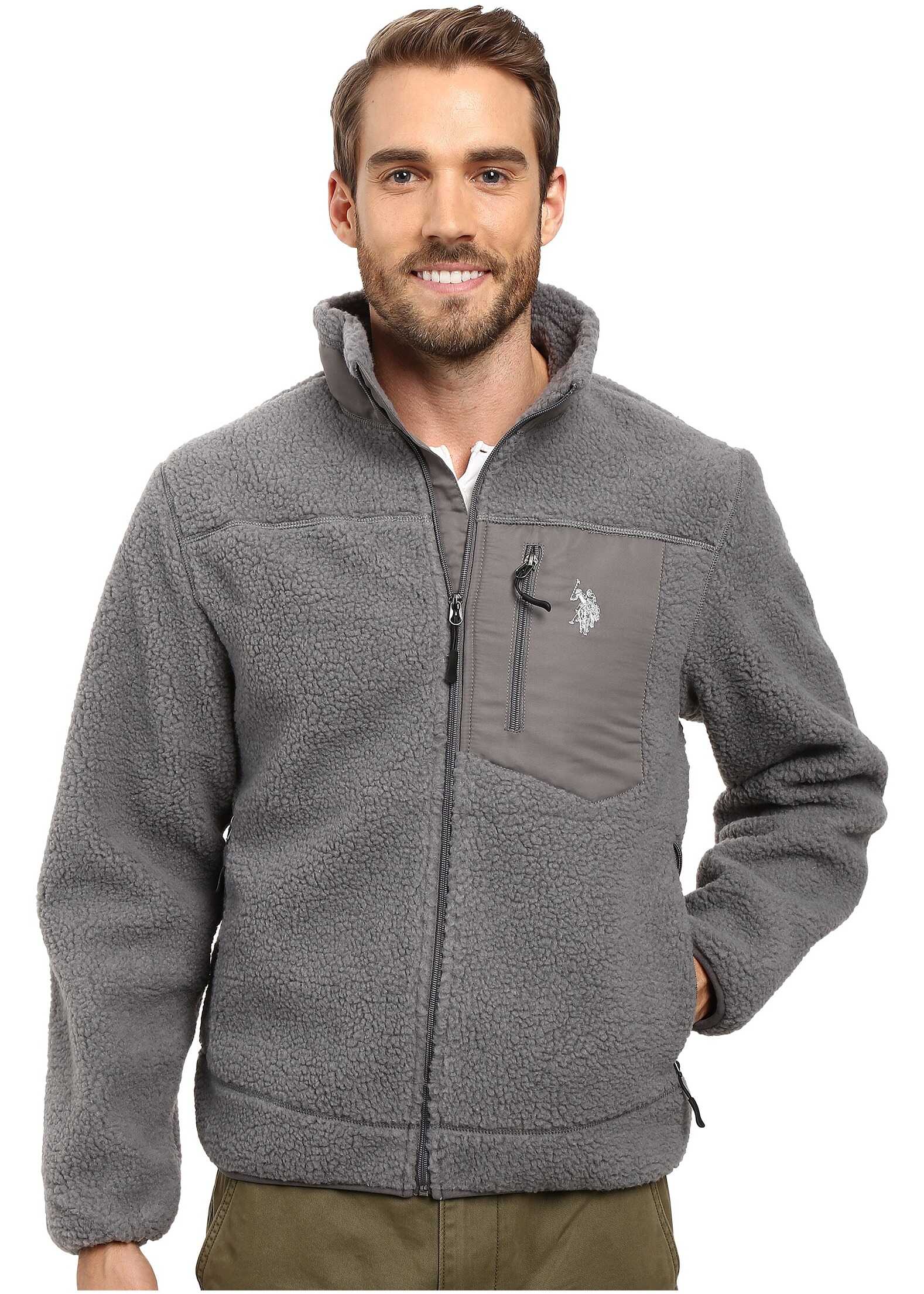 Bluza U.S. POLO ASSN. Full Zip Sherpa Jacket Castle Rock