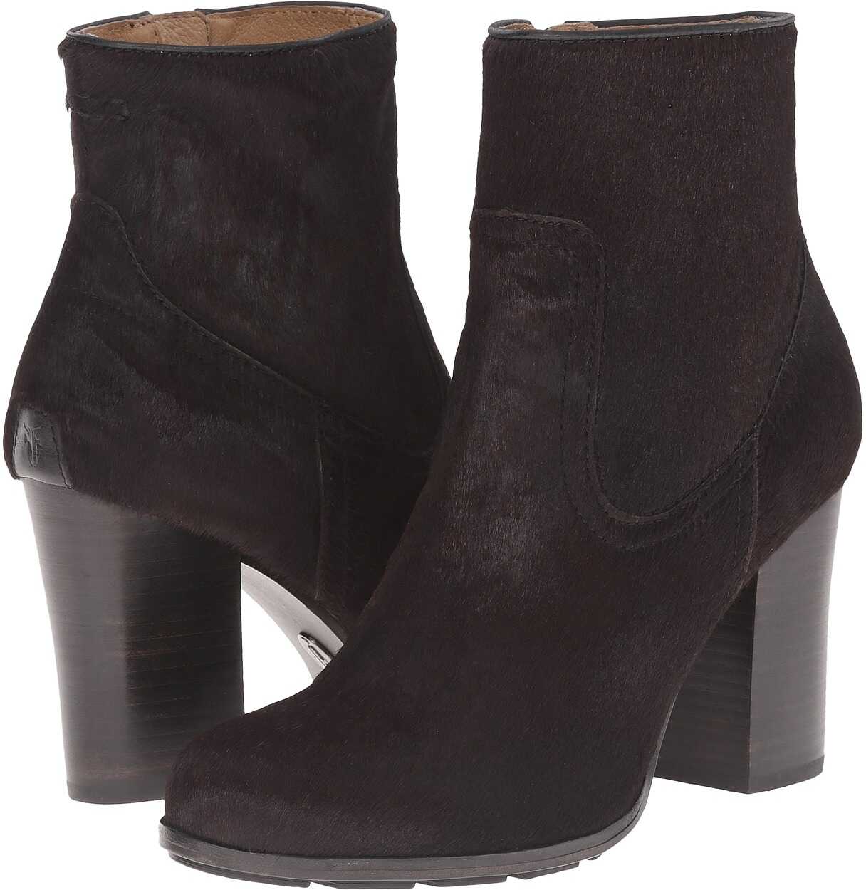 Gheata Frye Parker Short Black Hair Calf/Tumbled Full Grain