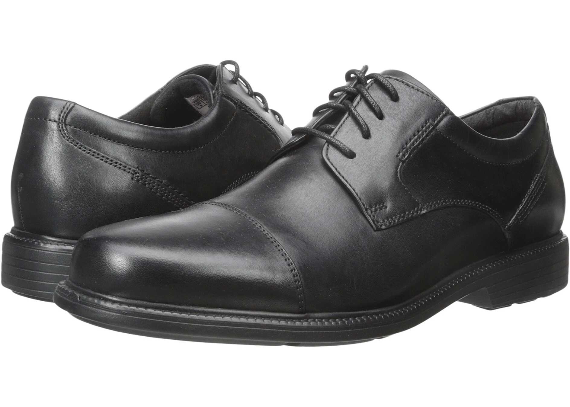 Rockport Charles Road Cap Toe Oxford Black Leather