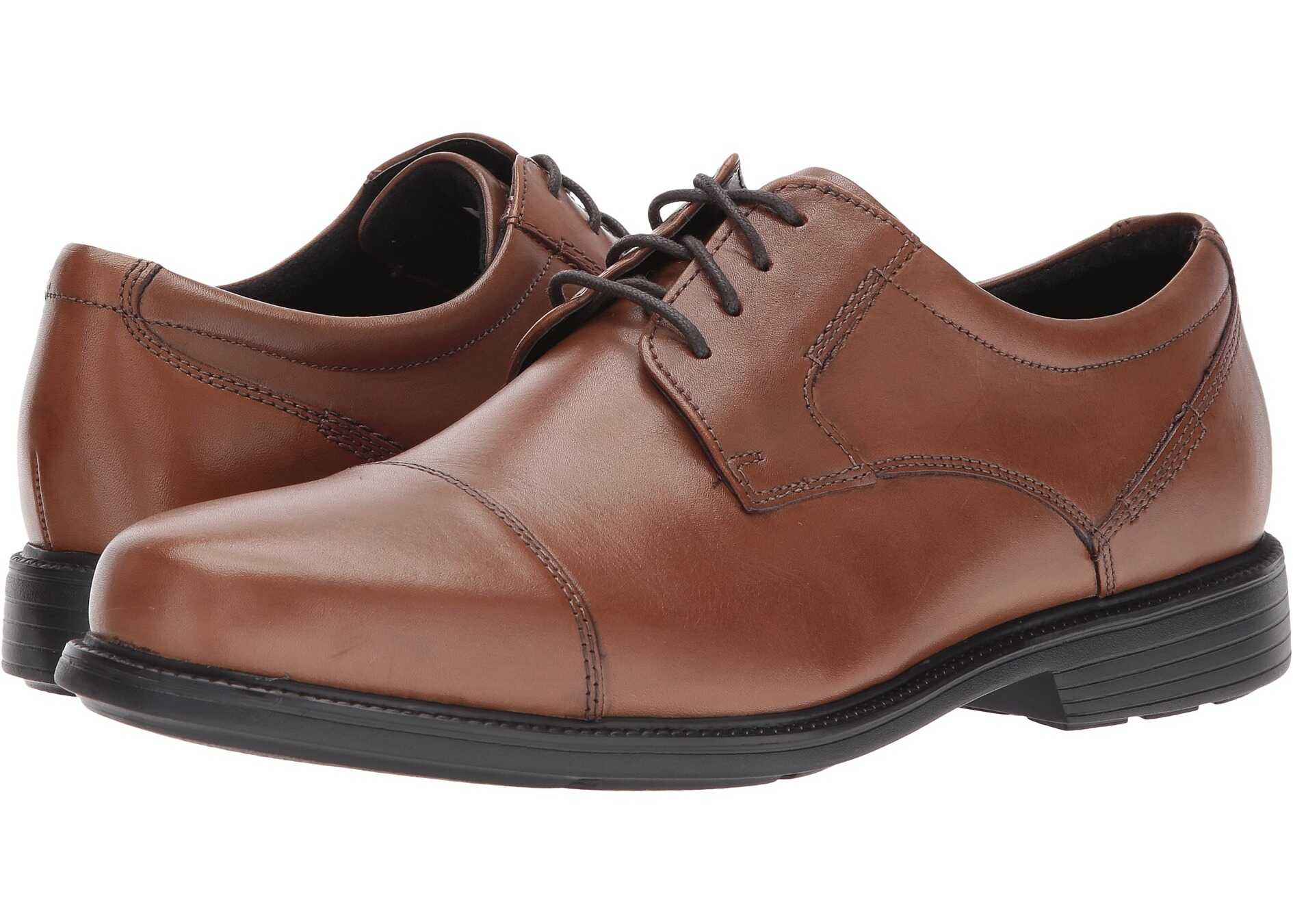 Pantof Rockport Charles Road Cap Toe Oxford Truffle Tan