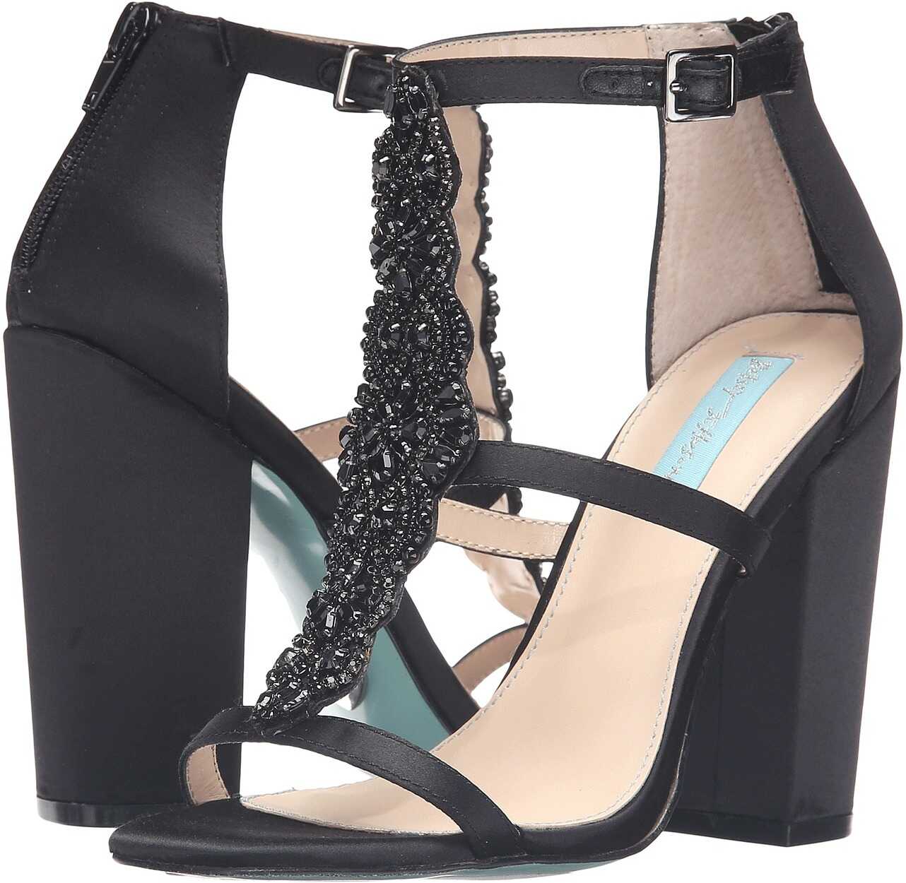 Sandala Blue by Betsey Johnson Lydia Black Satin