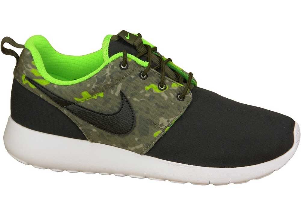 Tenis Nike Rosherun Print Gs Black,Green