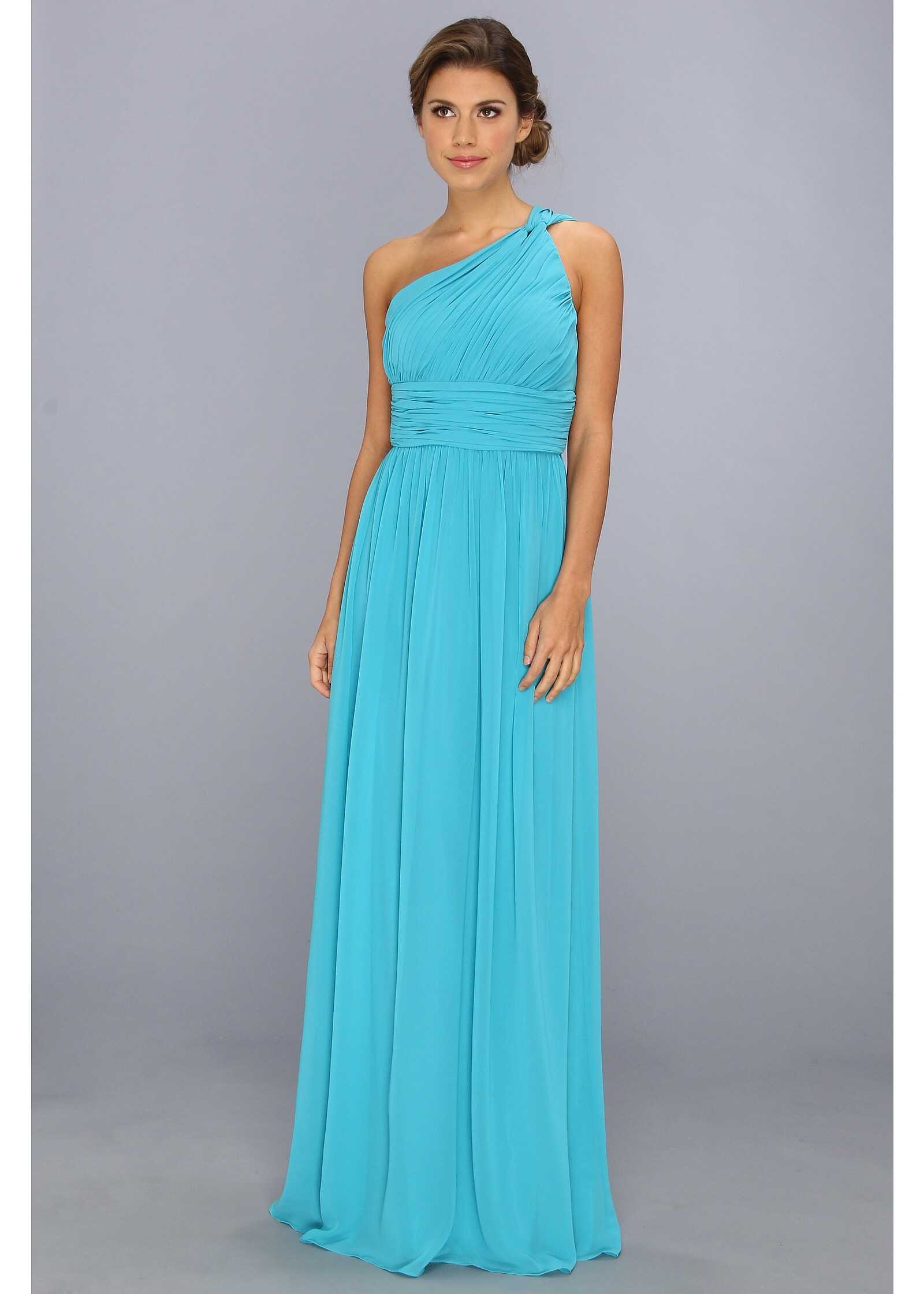 Rochie Donna Morgan One Shoulder Gown - Rachel Blue/Green