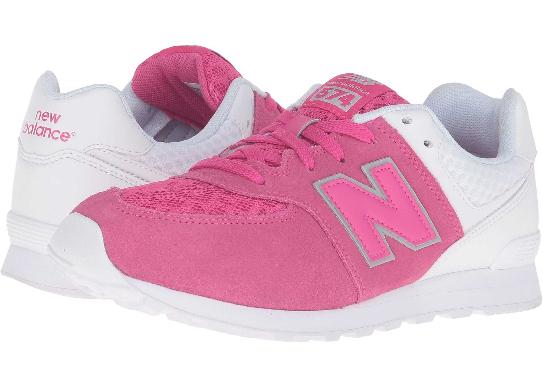 Tenis New Balance Kids 574 Breathe (Big Kid) Pink/White