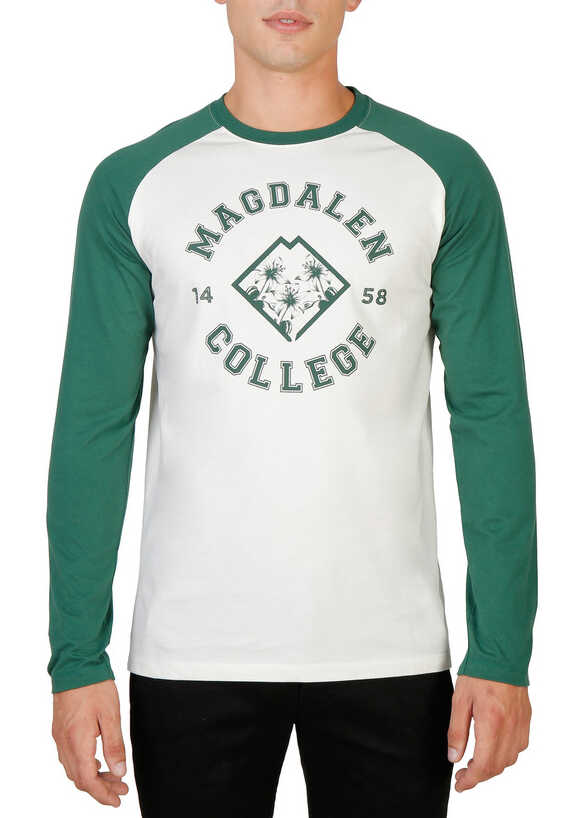 Tricou Oxford University Magdalen-Raglan-Ml Green