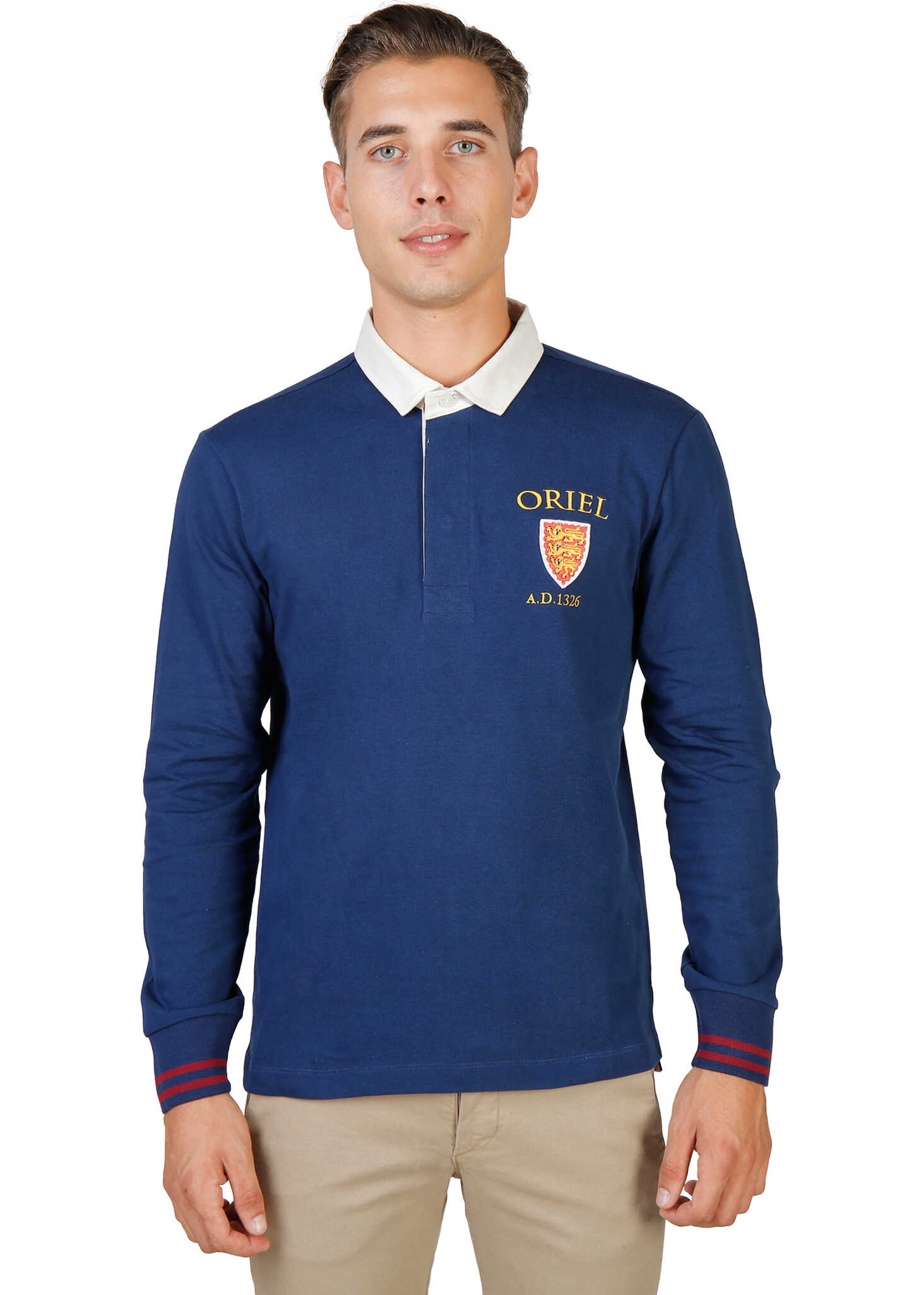 Tricou Oxford University Oriel-Polo-Ml Blue