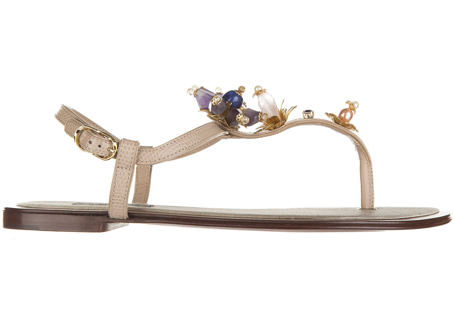 Slap Dolce & Gabbana Iguana Vernice Beige