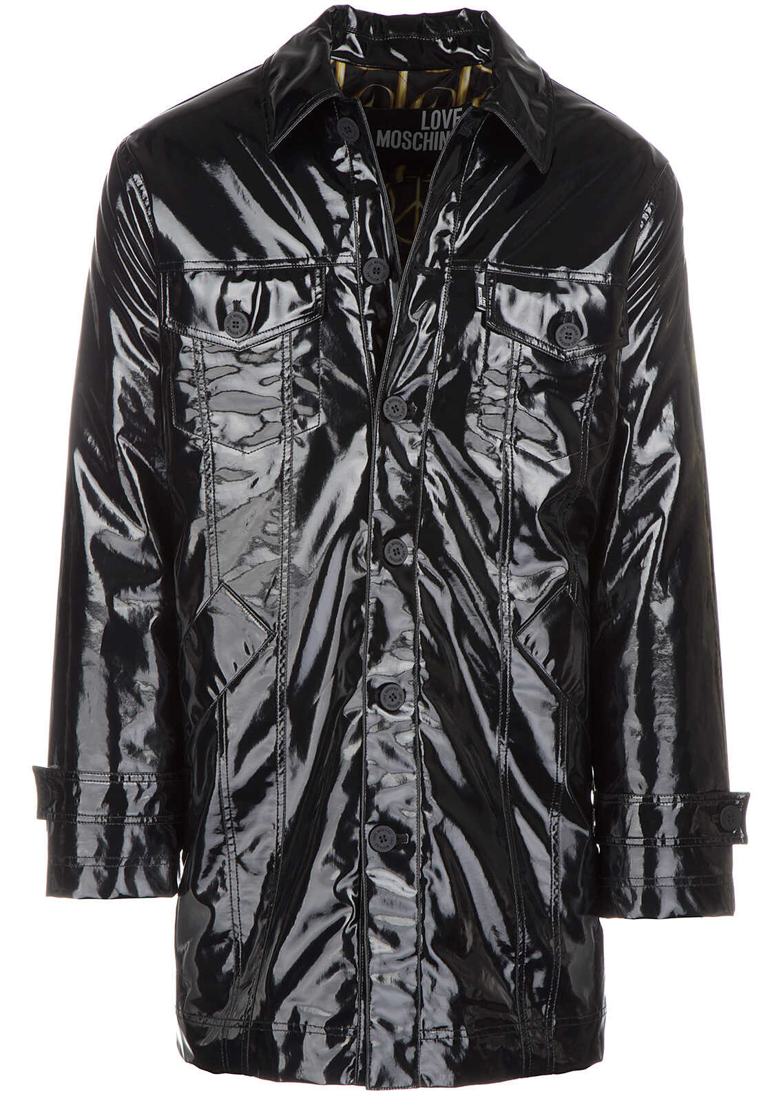Pardesiu LOVE Moschino Raincoat Black