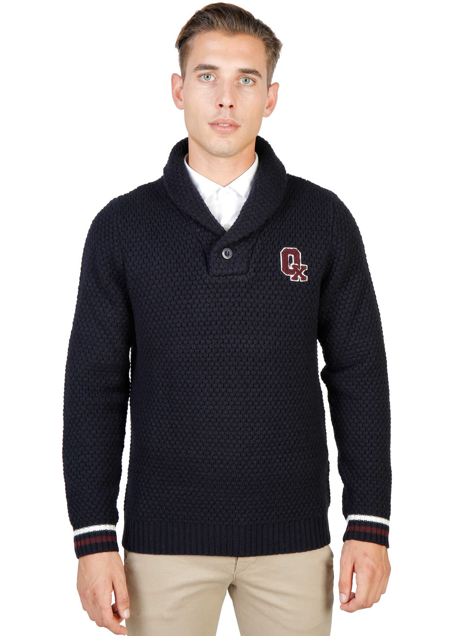 Pulover Oxford University Oxford_Tricot-Shawl Blue