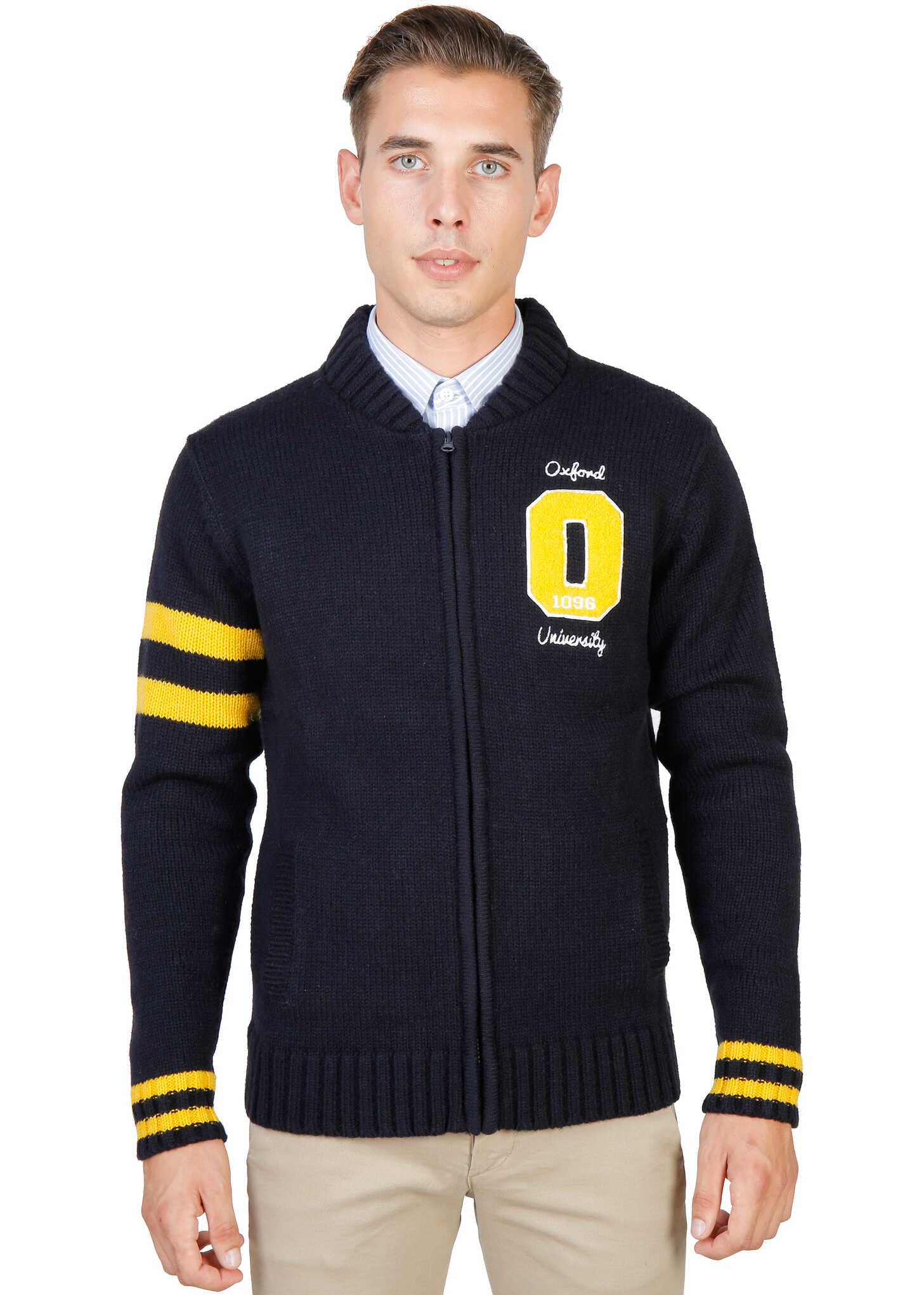 Pulover Oxford University Oxford_Tricot-Teddy Blue