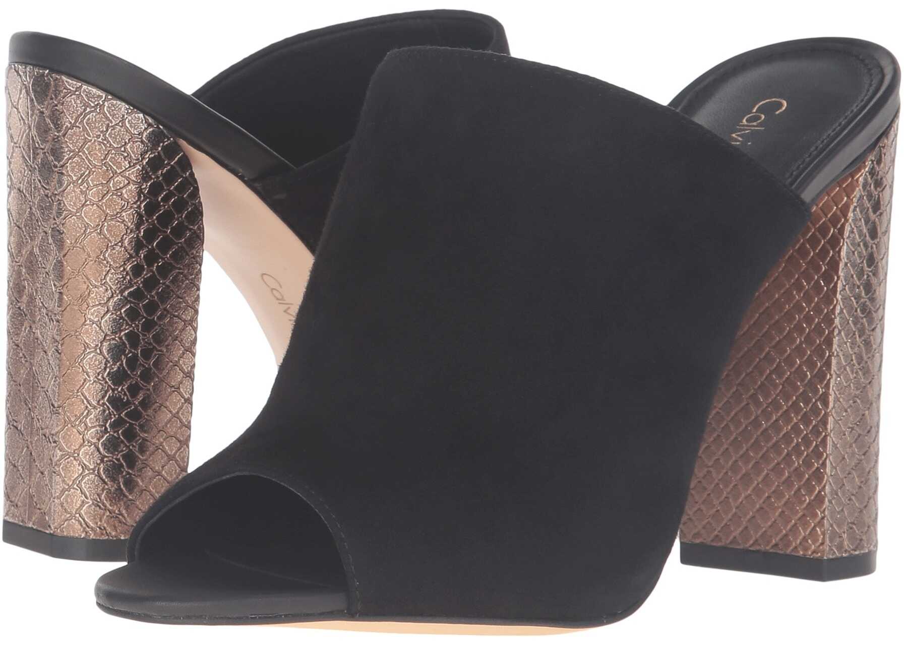Pantof Calvin Klein Janica Black Suede/Leather