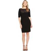 Rochii Partial Tuck Long Sleeve Dress Femei