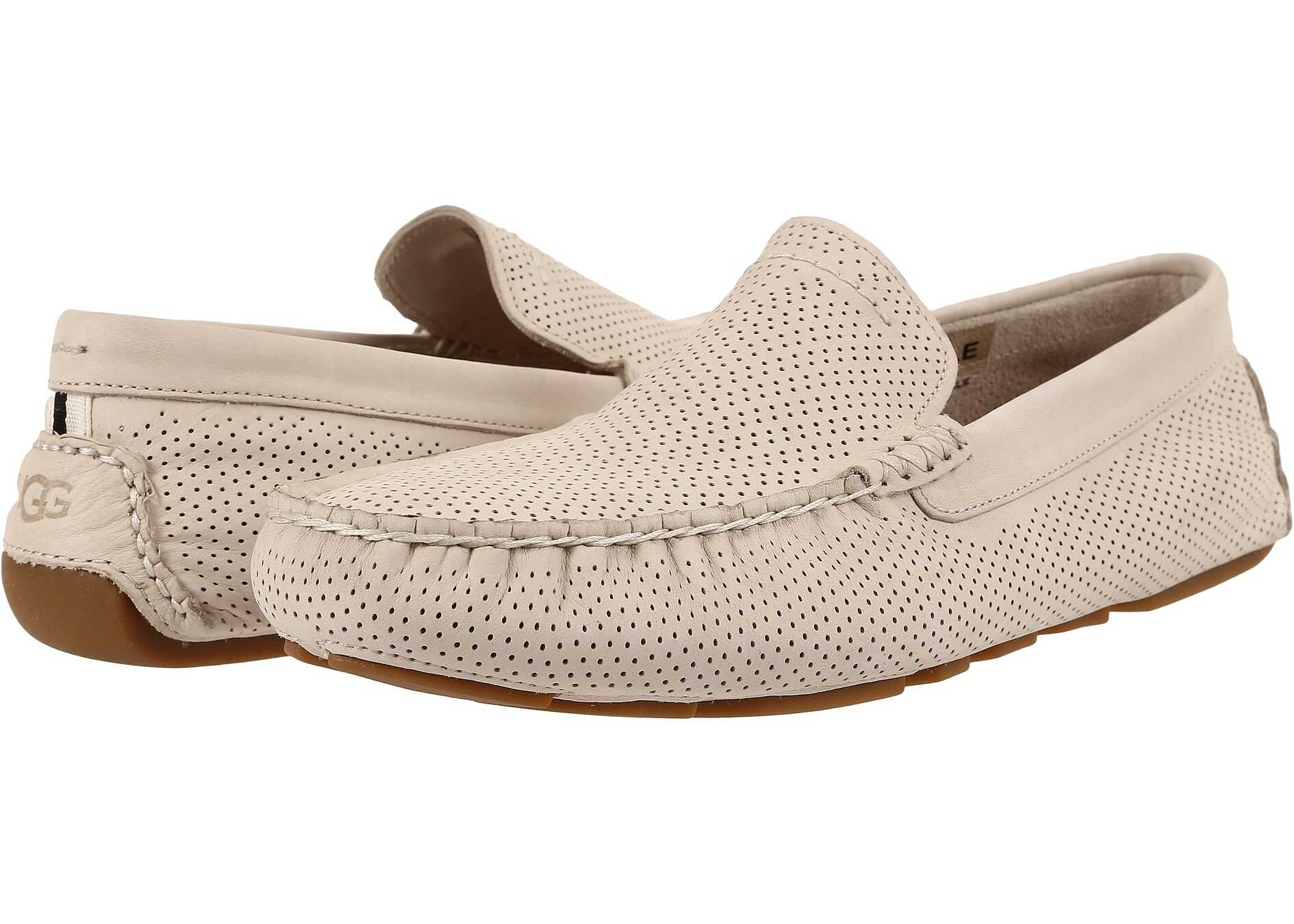 Mocasin UGG Henrick Perforated White Nubuck