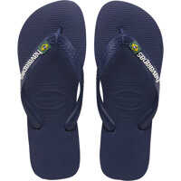 Slapi Brasil Logo Unisex Synthetic Flip Flops Navy Barbati