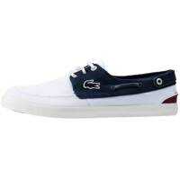 Pantofi de Navigatie Lacoste Sumac 216 2 Boat Shoes In White Navy