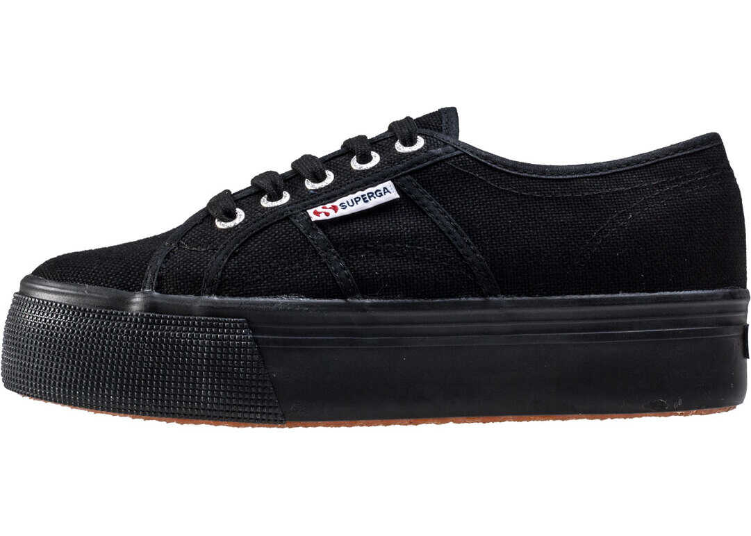 Adidasi Superga 2790 Linea Up And Down Trainers In Black Black Black