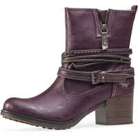 Ghete & Cizme Heel Ankle Boots In Burgundy Femei