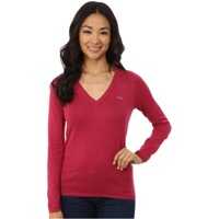 Pulovere Long Sleeve Cotton Double Overlay V-Neck Sweater* Femei