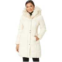 Geci de Iarna Faux Fur Trimmed Hood Winter Coat Femei