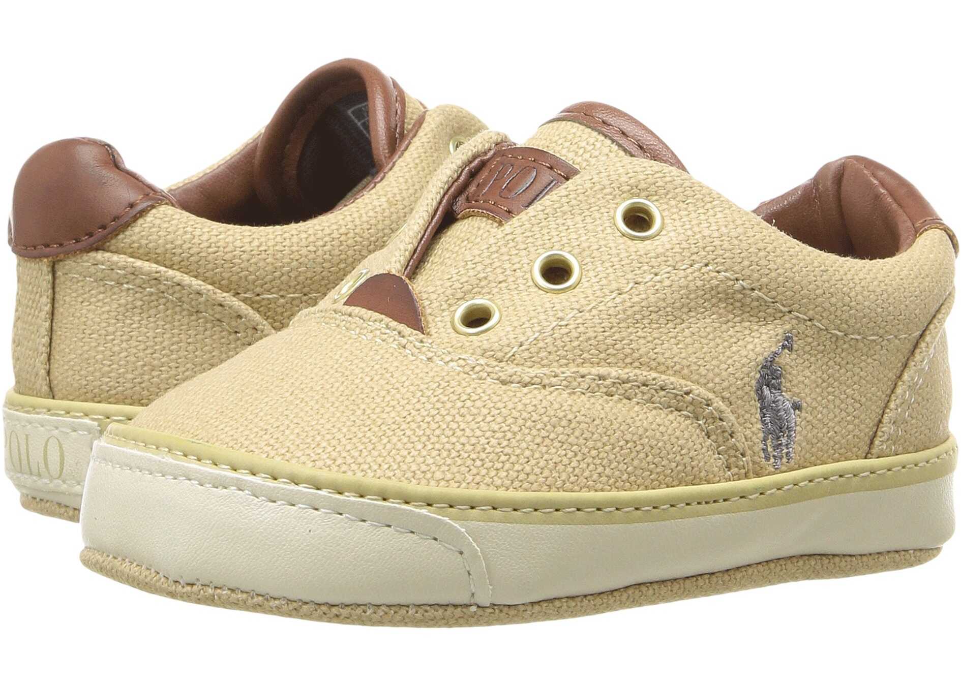 Tenis Polo Ralph Lauren Kids Vito (Infant/Toddler) Khaki