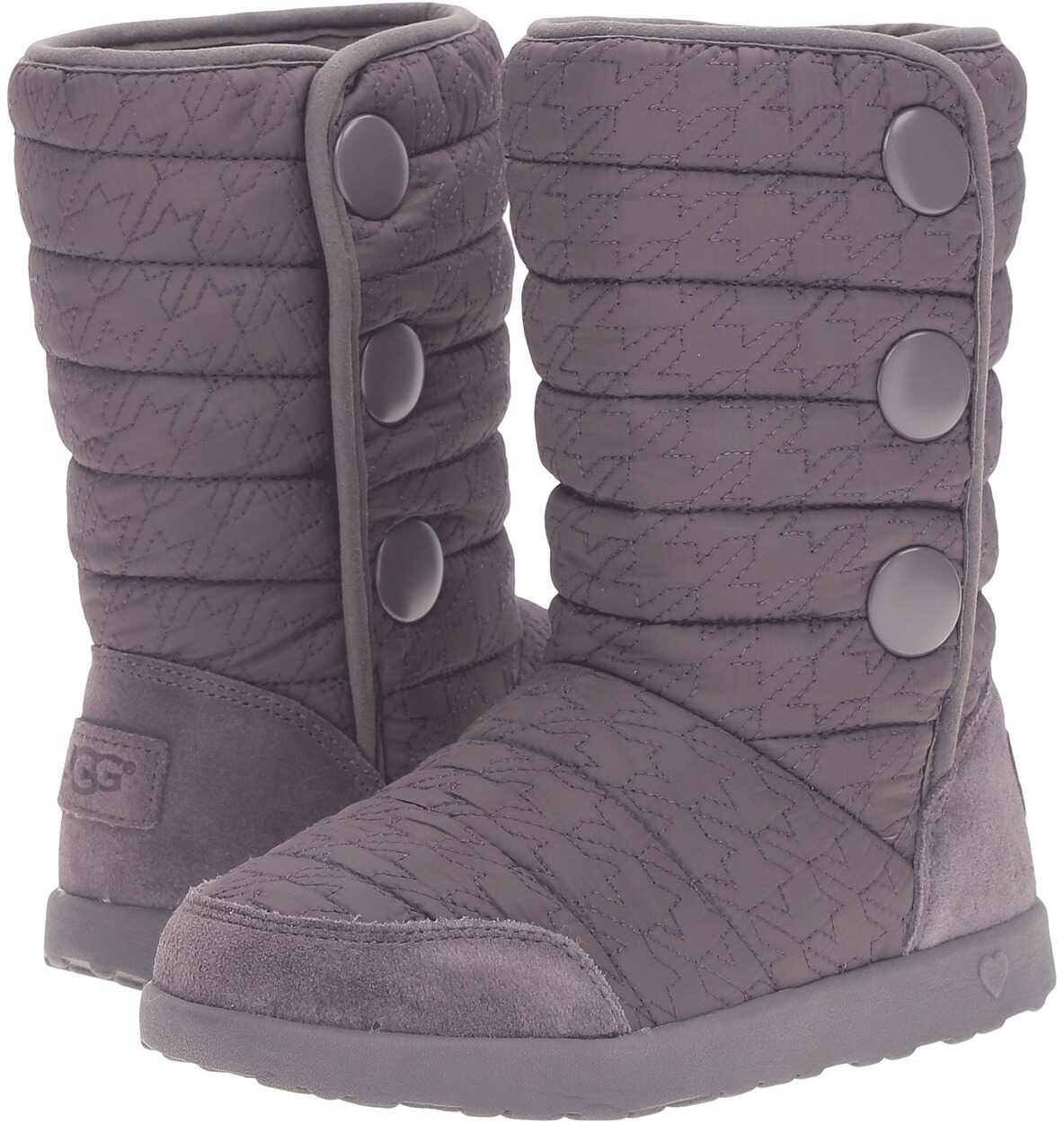 Gheata UGG Kids Puffy Quilted Houndstooth (Little Kid/Big Kid) Nightfall