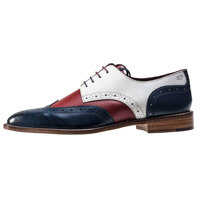 Pantofi Curtis Derby Brogues In Navy Red White Barbati