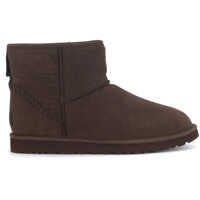 Ghete & Cizme Classic Mini Deco Goat Ankle Boots In Chicolate Brown Leather Vintage Effect Barbati