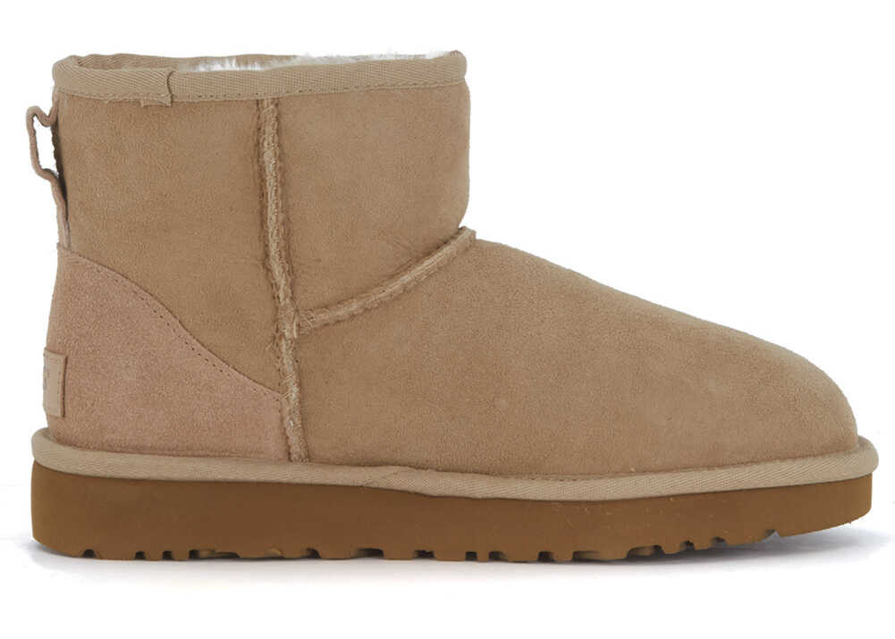 Cizma UGG Classic Ii Mini Ankle Boots In Sand Suede Beige