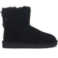 Ghete & Cizme UGG Bailey Mini Anke Boots In Black Suede With Bow