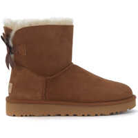 Ghete & Cizme UGG Bailey Mini Ankle Boots In Brown Suede With Bow