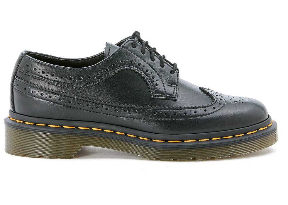 Pantof Dr. Martens Dr Martens Black Lace Up Brogue Shoes Black