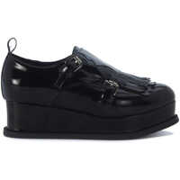 Platforme Mocassino Jeffrey Campbell Dublin In Pelle Nera Effetto Vernice Femei