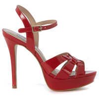 Sandale Sandalo Steve Madden In Vernice Vegana Rossa Femei