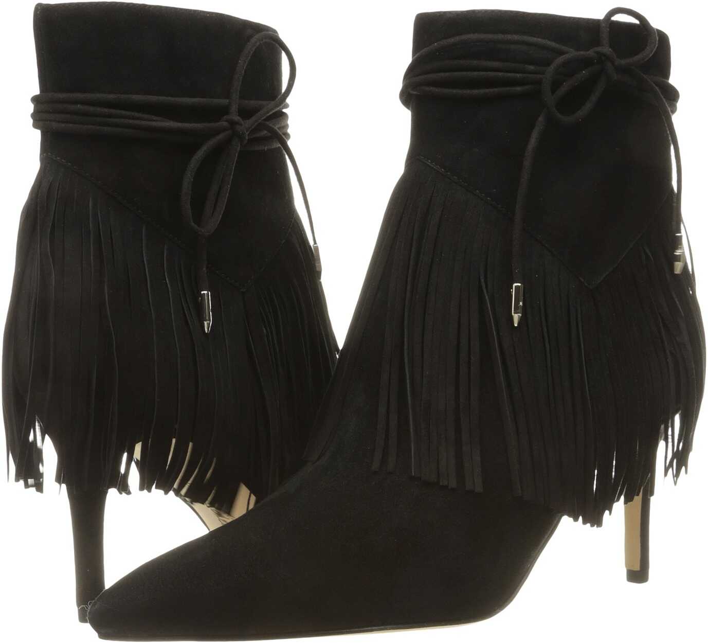 Gheata Sam Edelman Marion Black Kid Suede Leather
