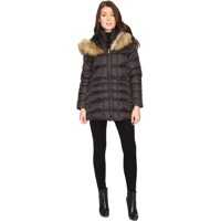 Geci de Iarna Quilted Fur Hooded Coat Femei