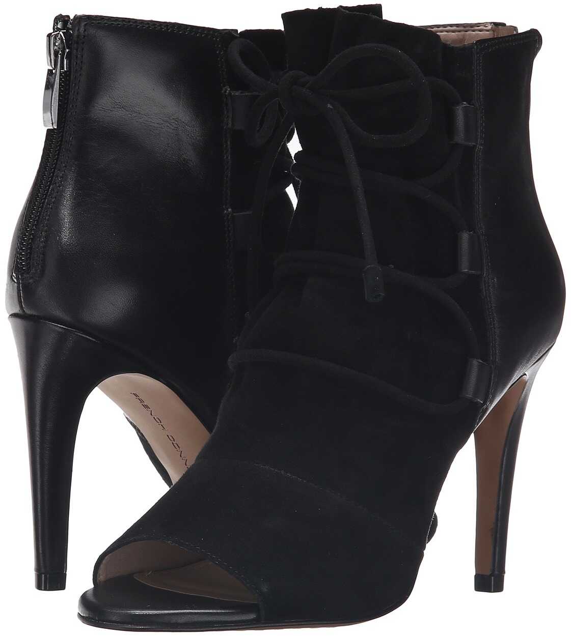 Botina French Connection Quintina Black/Black Kid Suede