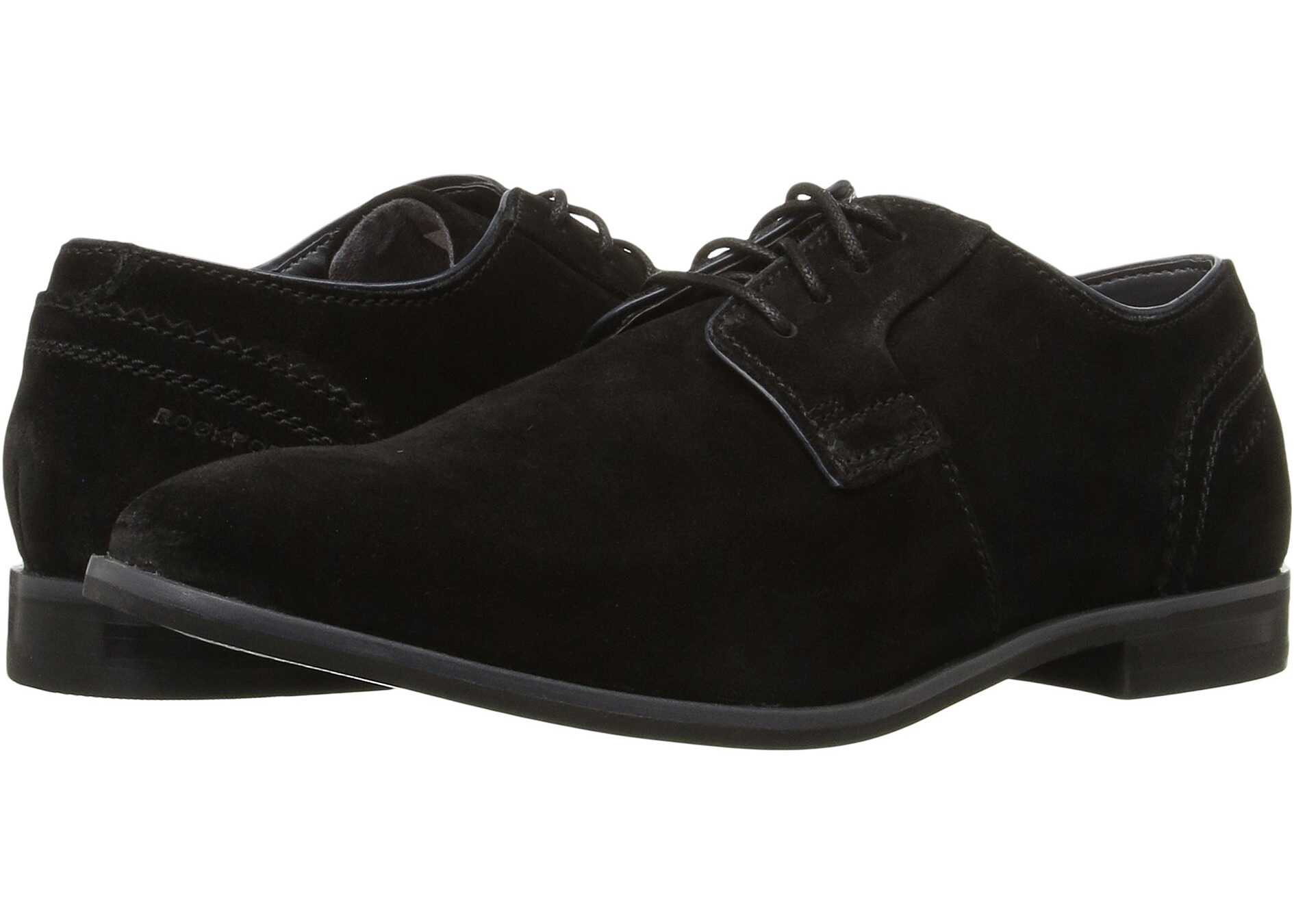 Pantof Rockport Birch Lake Plain Toe Black Suede
