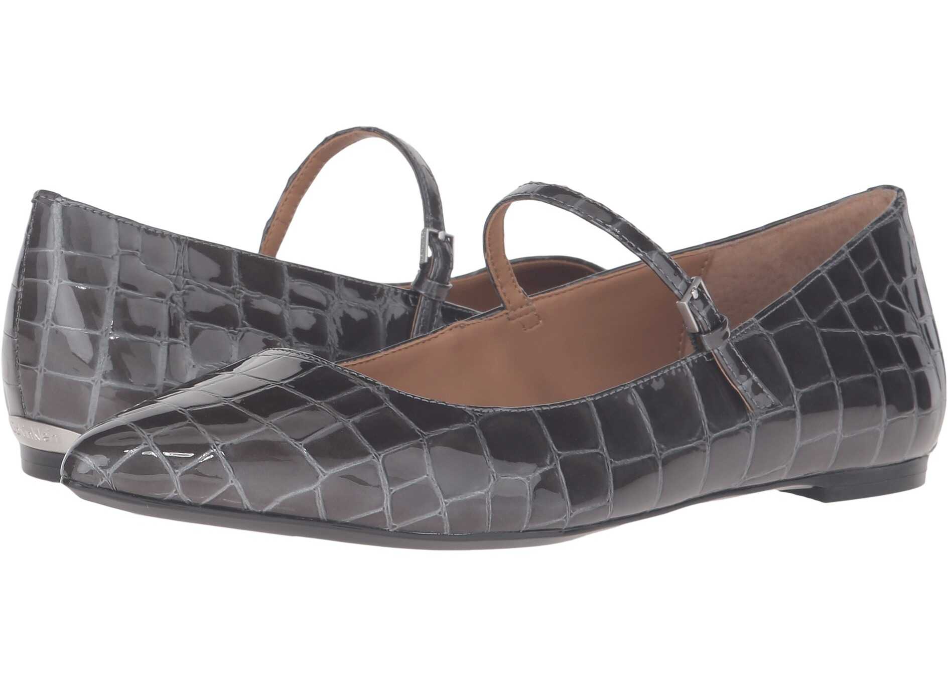 Balerin Calvin Klein Gracy Shadow Grey Croco Print Patent