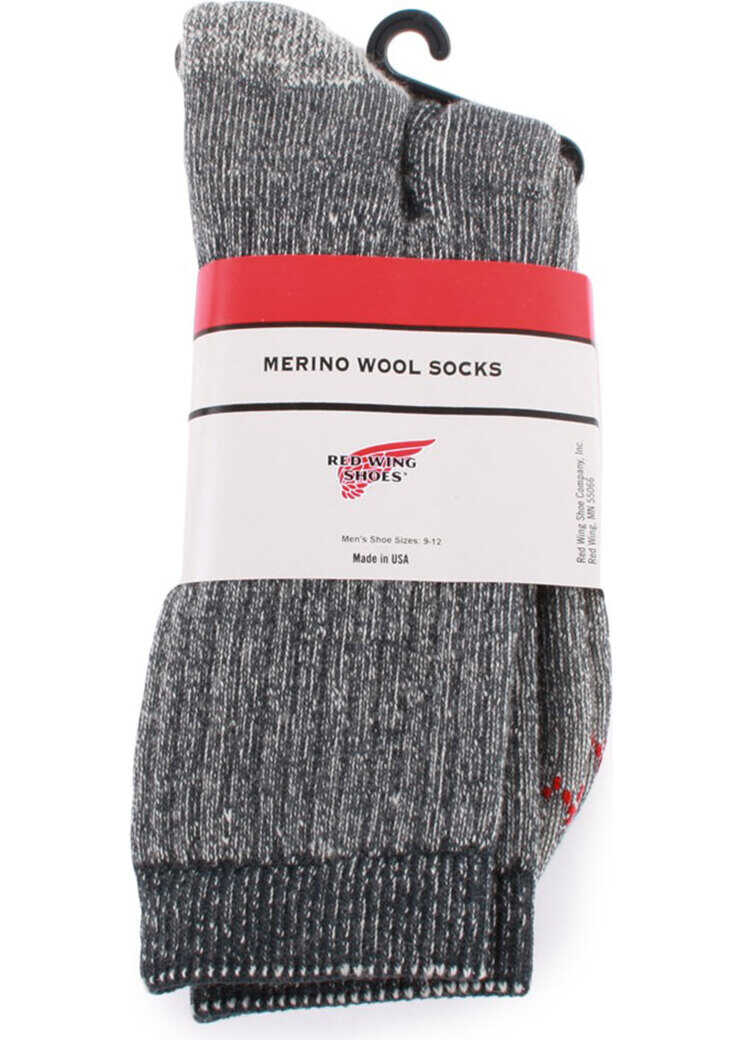 Red Wing Merino Wool Socks In Charcoal Grey