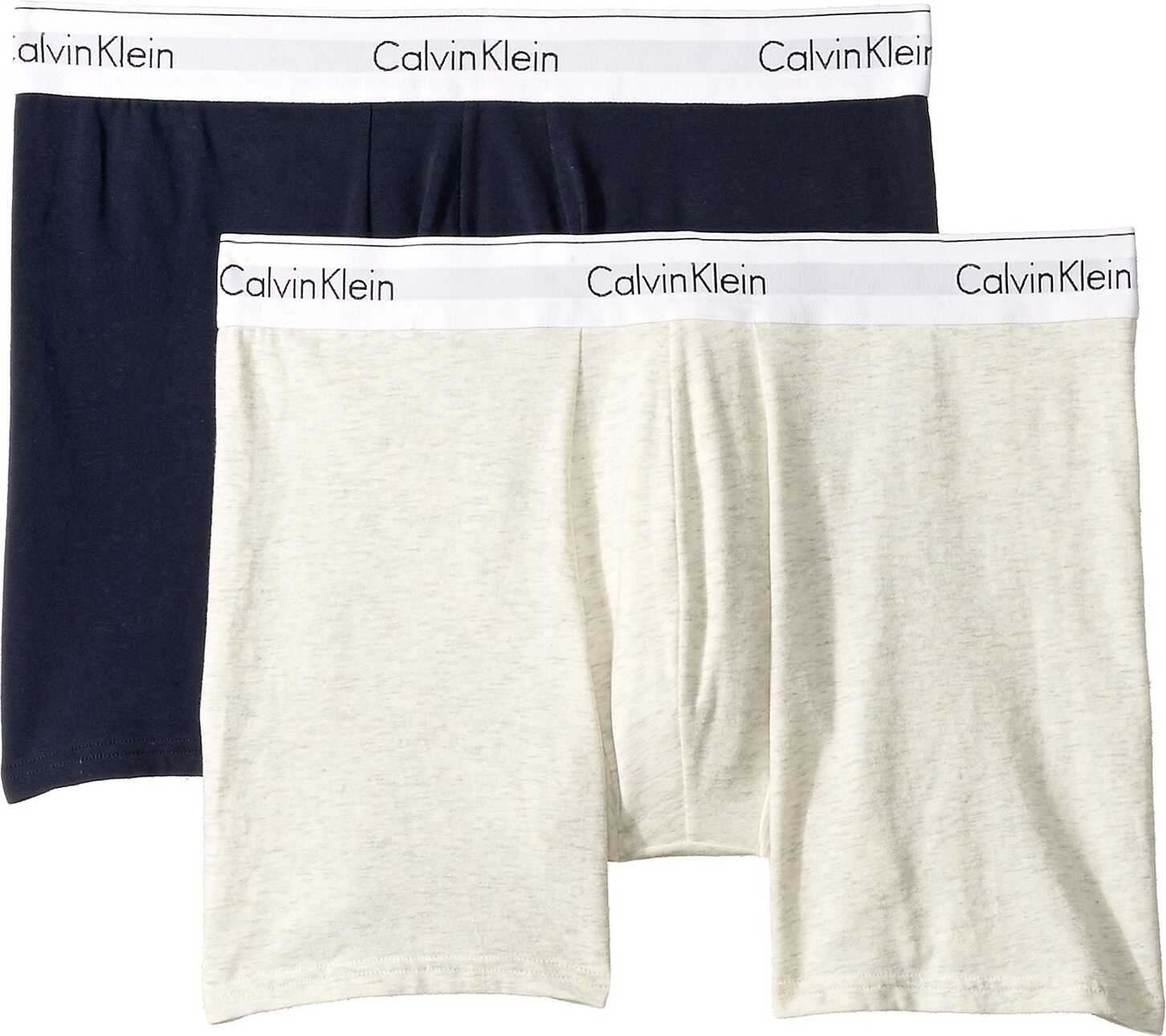 Calvin Klein Underwear Modern Cotton Stretch Boxer Brief Snow Heather/Shoreline