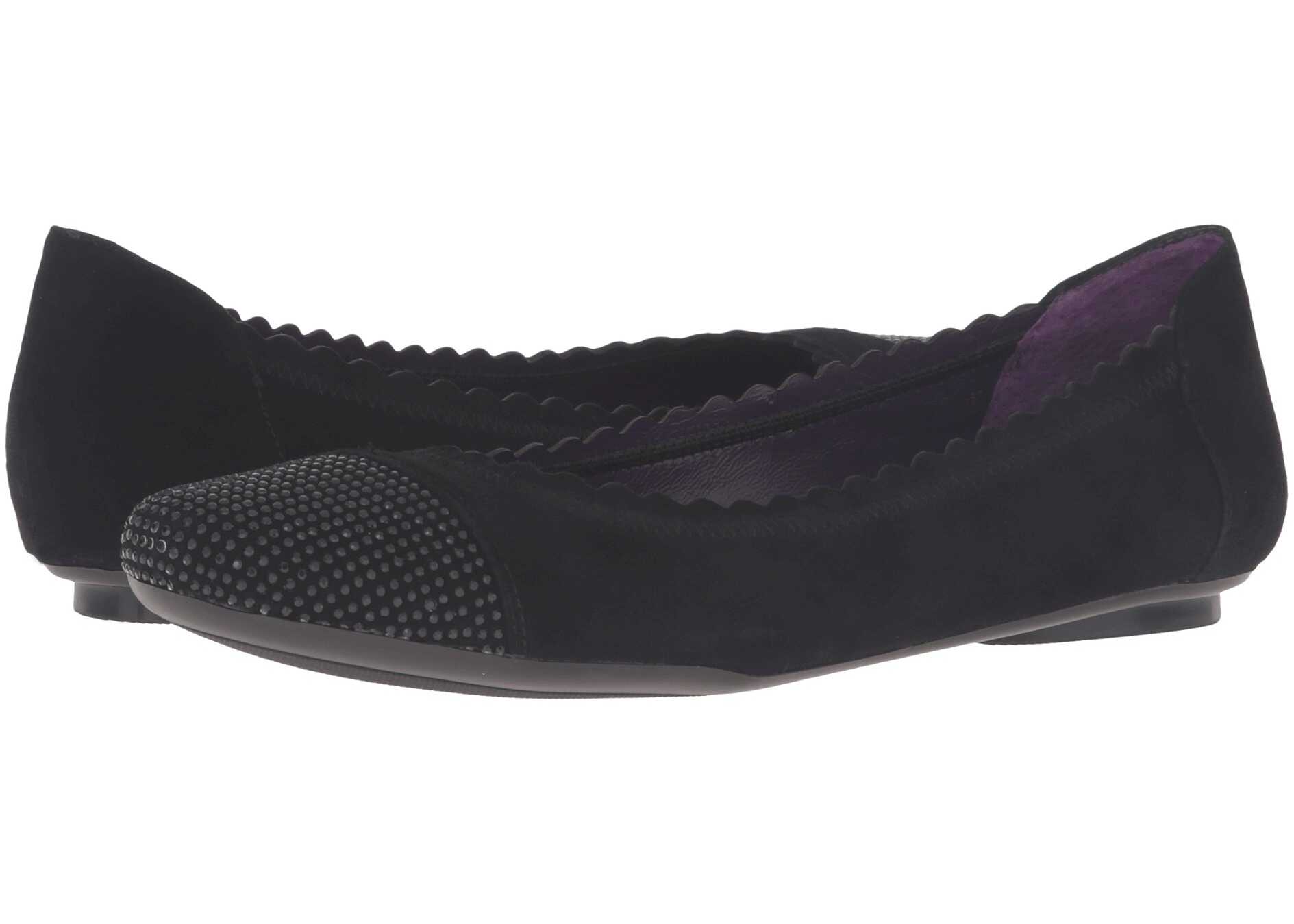 Balerin Vaneli Bunnie Black Suede/Black Nails