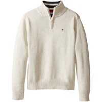 Pulovere Edward 1/2 Zip with Rib Stitch Sweater (Toddler/Little Kids) Baieti