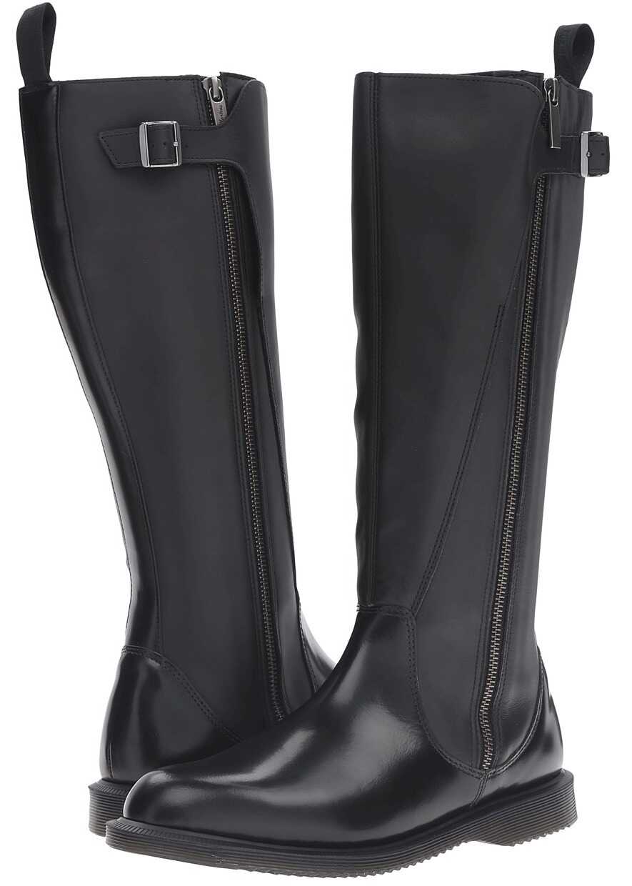 Gheata Dr. Martens Chianna Knee High Boot Black Polished Smooth