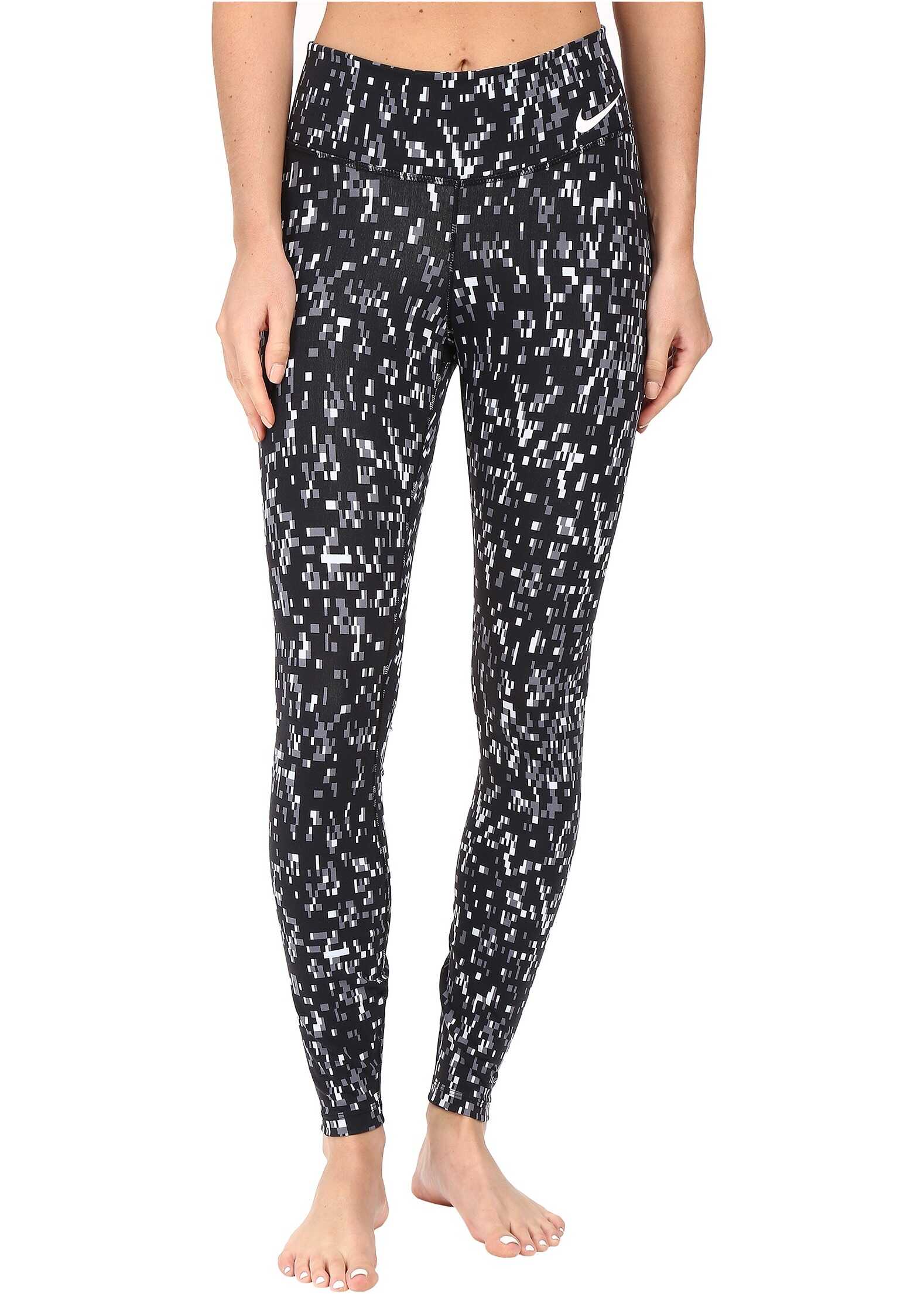 Pantalon Nike Power Legendary Printed Mid Rise Training Tight White/Black/White