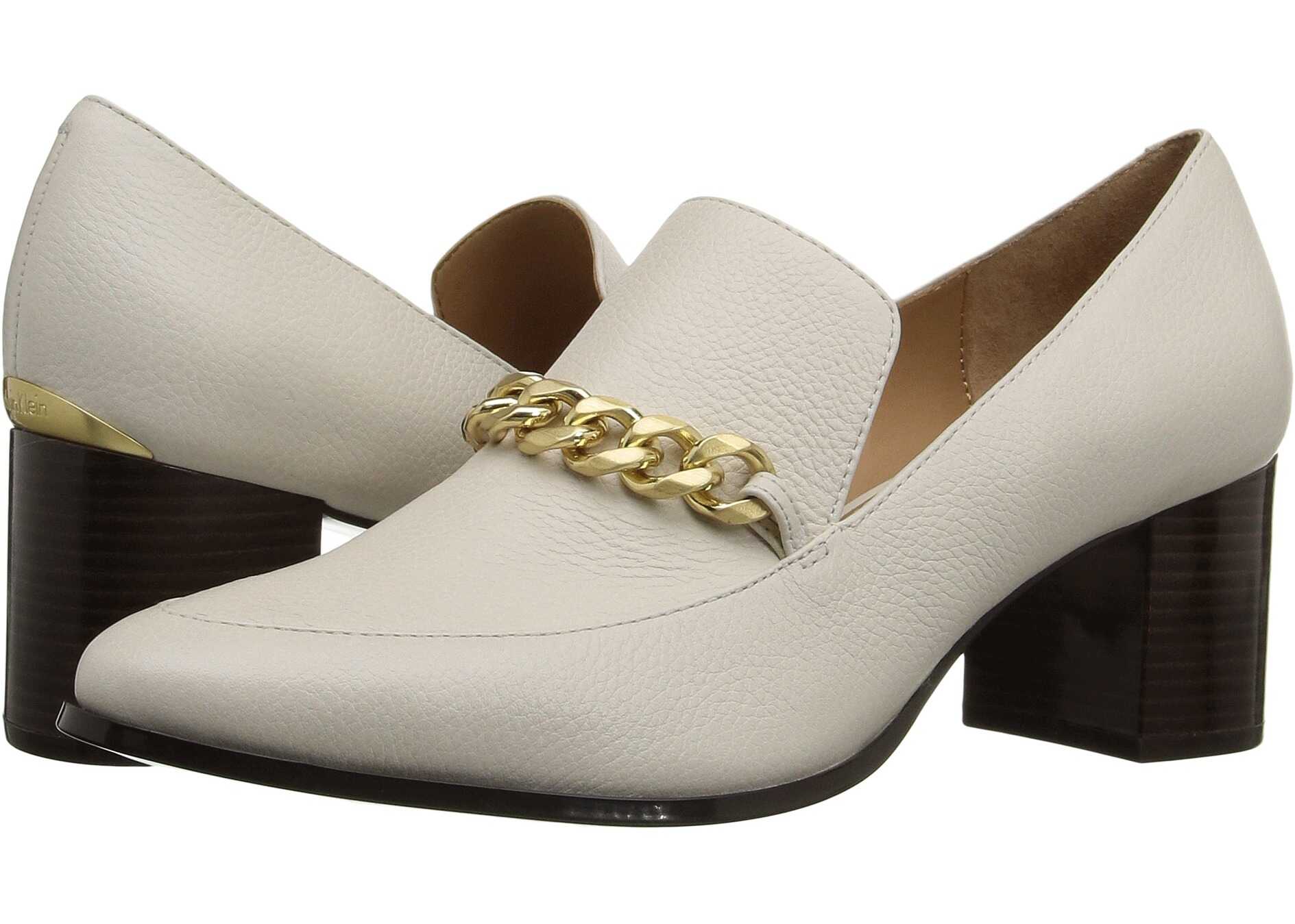 Pantof Calvin Klein Finney Soft White Waxy Tumbled Leather